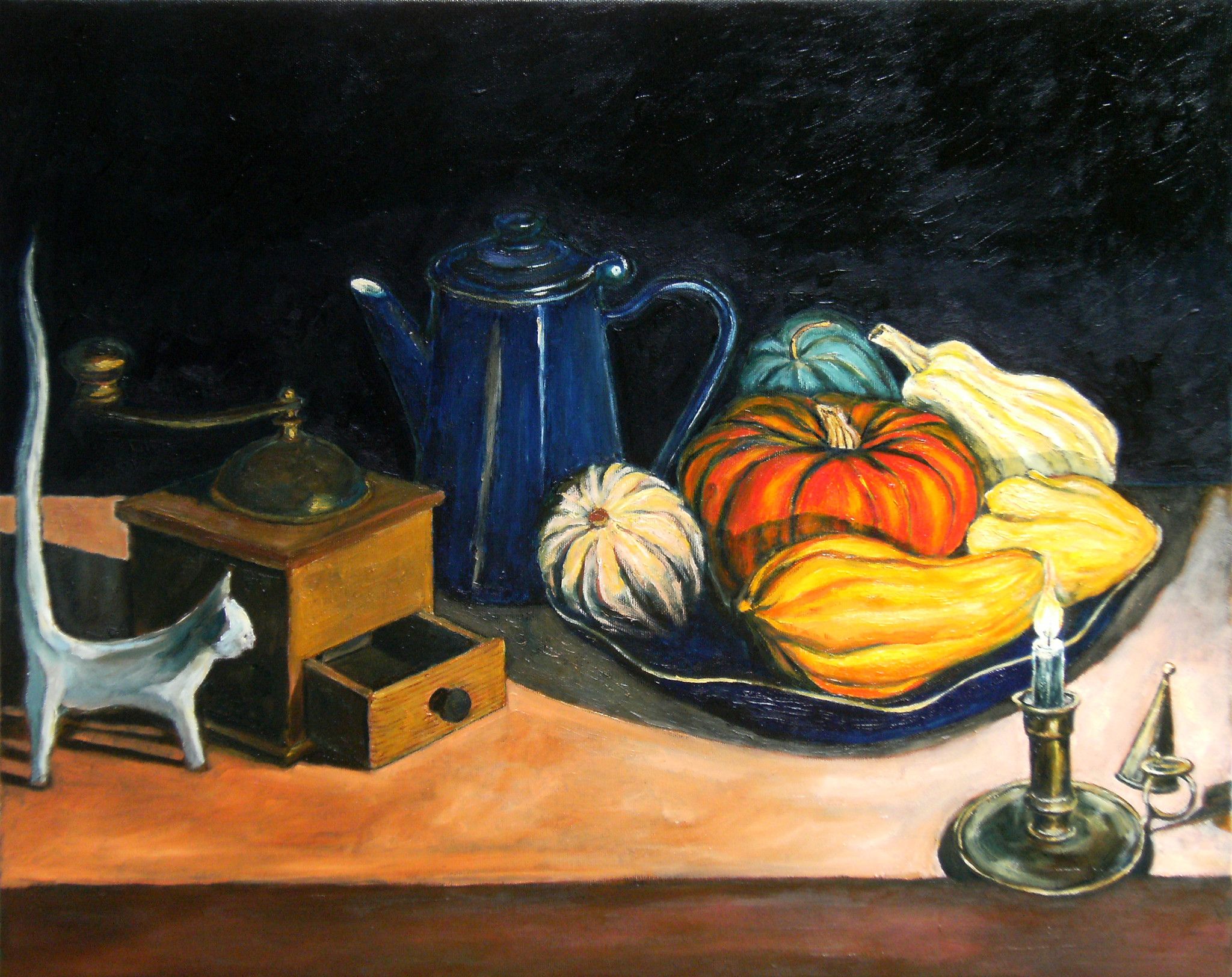 OLIO SU TELA  DANIELE ALBATICI ' AUTUNNO '  dimensioni L 60 x H 50 cm.