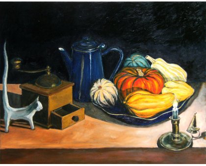 OLIO SU TELA DANIELE ALBATICI ' AUTUNNO ' dimensioni L 60 x H 50 cm.