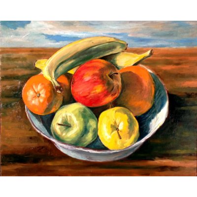 OLIO SU TAVOLA DANIELE ALBATICI ' ATTESA ' dimensioni L 40 x H 50 cm.