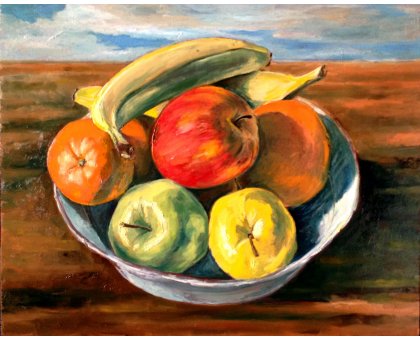 OLIO SU TAVOLA DANIELE ALBATICI ' ATTESA ' dimensioni L 40 x H 50 cm.