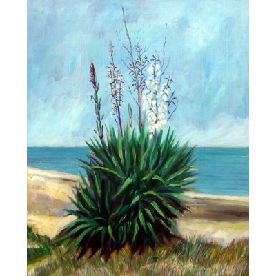 OLIO SU TAVOLA DANIELE ALBATICI ' AL MARE ' dimensioni L 30 x H 40 cm.