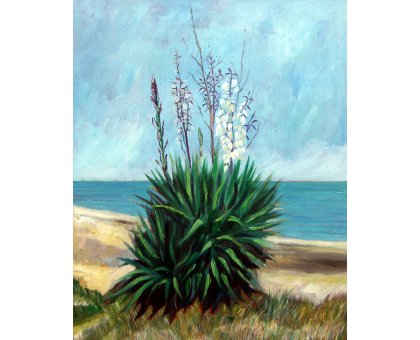 OLIO SU TAVOLA DANIELE ALBATICI ' AL MARE ' dimensioni L 30 x H 40 cm.