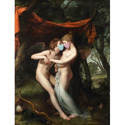 FOTOGRAFIA DIGITALE SU TELA - ARTISTA SLASKY - TITOLO 'LOVE 2020' - cm. L 70 x H 100