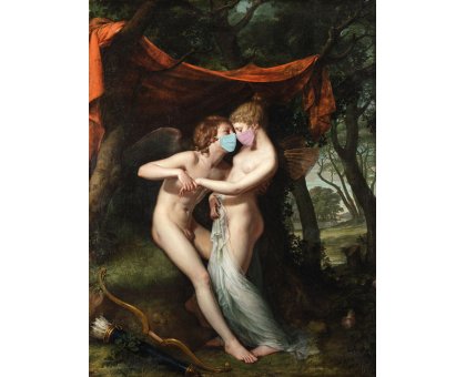 FOTOGRAFIA DIGITALE SU TELA - ARTISTA SLASKY - TITOLO 'LOVE 2020' - cm. L 70 x H 100