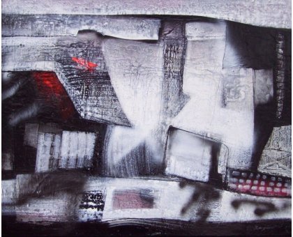 MIXED MEDIA SU TELA GIORGIO BONGIORNI ' TRACCE DI TERRITORIO ' dimensioni L 123 x H 99,7 cm.