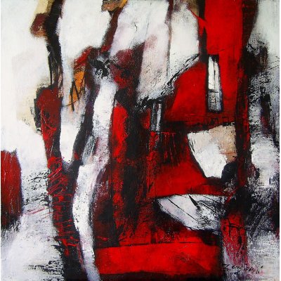 OLIO SU TELA GIORGIO BONGIORNI ' CONTRASTI ' dimensioni L 90 x H 90 cm.