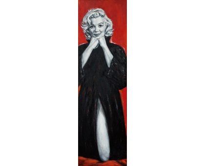 OLIO SU TELA FRANCA SILVA ' MARILYN MONROE ' dimensioni L 30 x H 100 cm.