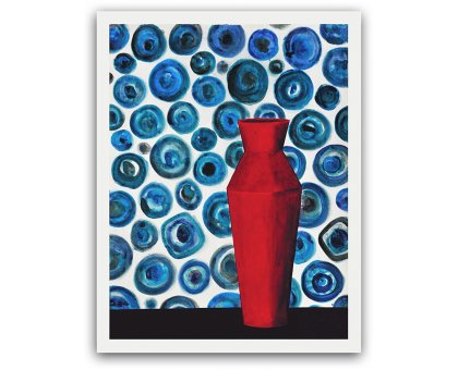 ACRILICO SU CARTONCINO ENZO CATTANEO ' SGUARDI - LOOKS ' dimensioni L 50 x H 65 cm.