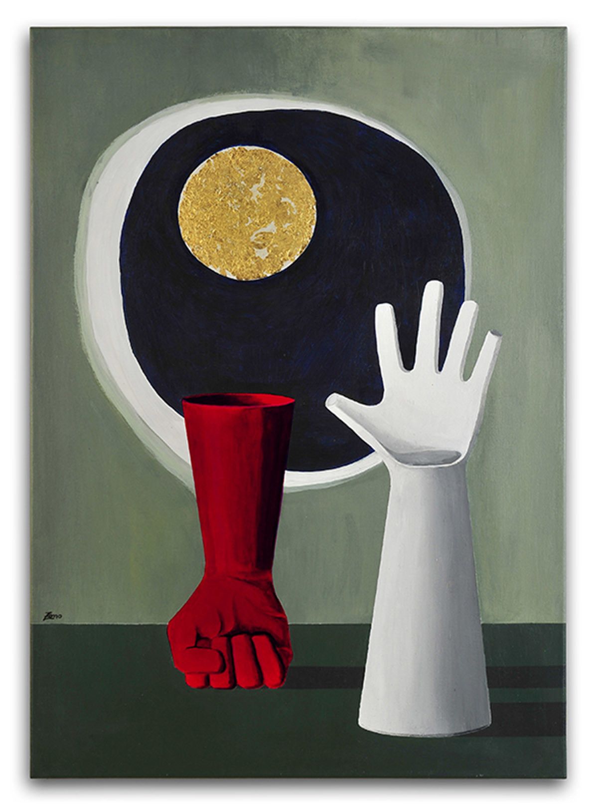 ACRILICO SU TELA  ENZO CATTANEO ' SOGNO DI LIBERTA' - DREAM OF FREEDOM '  dimensioni L 50 x H 70 cm.