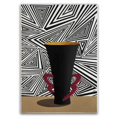 ACRILICO SU TELA ENZO CATTANEO ' L'ECCENTRICO - THE ECCENTRIC MAN ' dimensioni L 50 x H 70 cm.