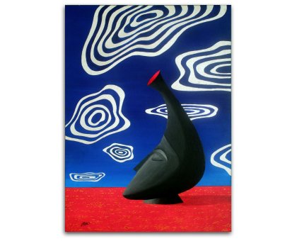 ACRILICO SU TELA ENZO CATTANEO ' IL SOGNATORE - THE DREAMER ' dimensioni L 50 x H 70 cm.