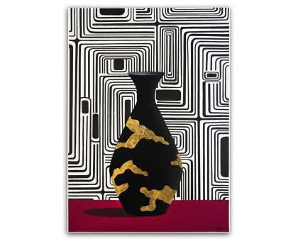 ACRILICO SU TELA ENZO CATTANEO ' IL PRELATO - THE PRELATE ' dimensioni L 50 x H 70 cm.