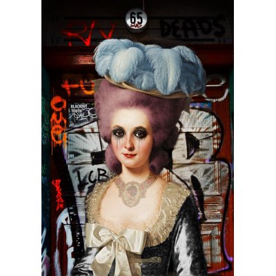 FOTOGRAFIA DIGITALE SU TELA - ARTISTA SLASKY - TITOLO "MADEMOISELLE" cm. L 70 x H 100