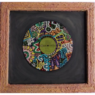 ACRILICO SU TAVOLA MAURO BENEDETTI ' COLORI IN MUSICA Nr. 2 ' dimensioni L 54 x H 62 cm.