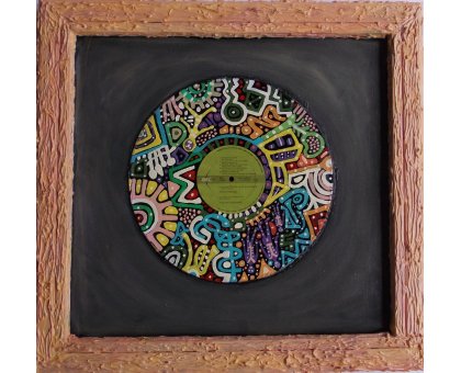 ACRILICO SU TAVOLA MAURO BENEDETTI ' COLORI IN MUSICA Nr. 2 ' dimensioni L 54 x H 62 cm.