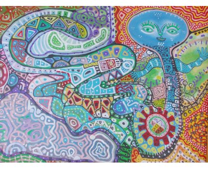 ACRILICO SU TELA MAURO BENEDETTI ' LA MAYA DESNUDA ' dimensioni L 60 x H 80 cm.