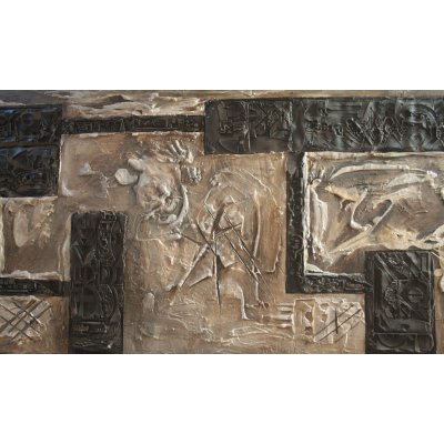 ACRILICO SU TELA MARIANO CARRARA ' ASTRATTO 682 ' dimensioni L 200 x H 100 cm.