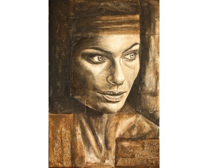 ACRYLIC ON JUTE MARIANO CARRARA ' OLTRE IL BUIO ' size L 100 X H 150 cm.