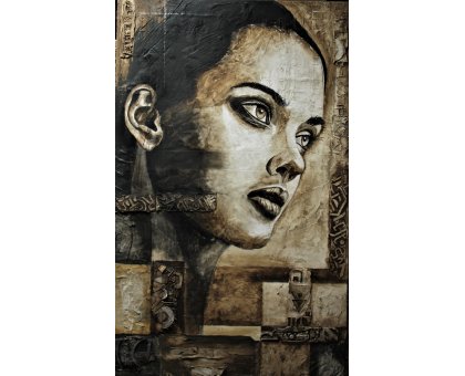 ACRYLIC ON JUTE MARIANO CARRARA ' NUOVI ORIZZONTI ' size L 100 x H 200 cm.