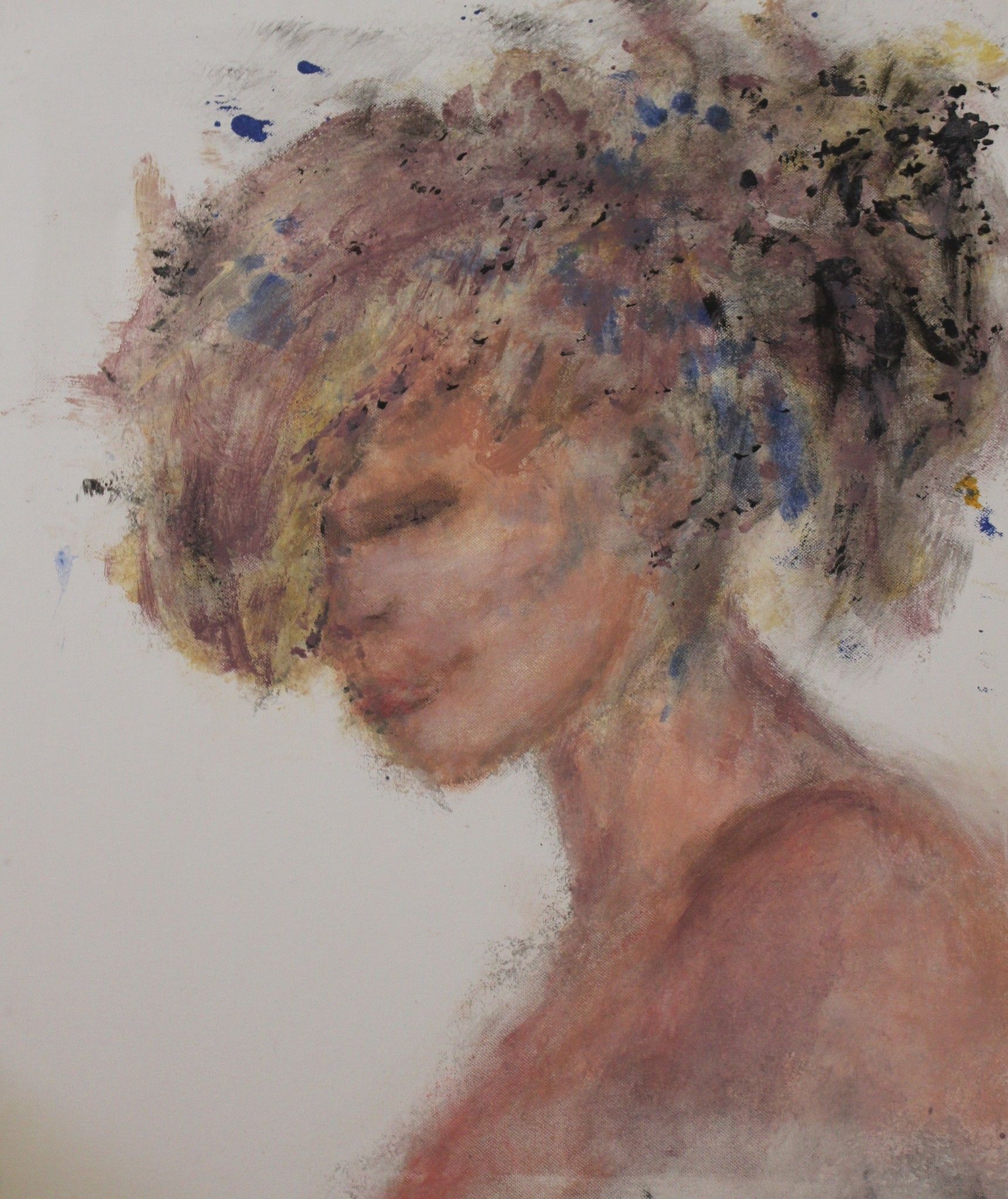 ACRILICO SU TELA  PAOLO DEGAN ' GENTLE ON MY MIND '  dimensioni L 50 x H 60 cm.