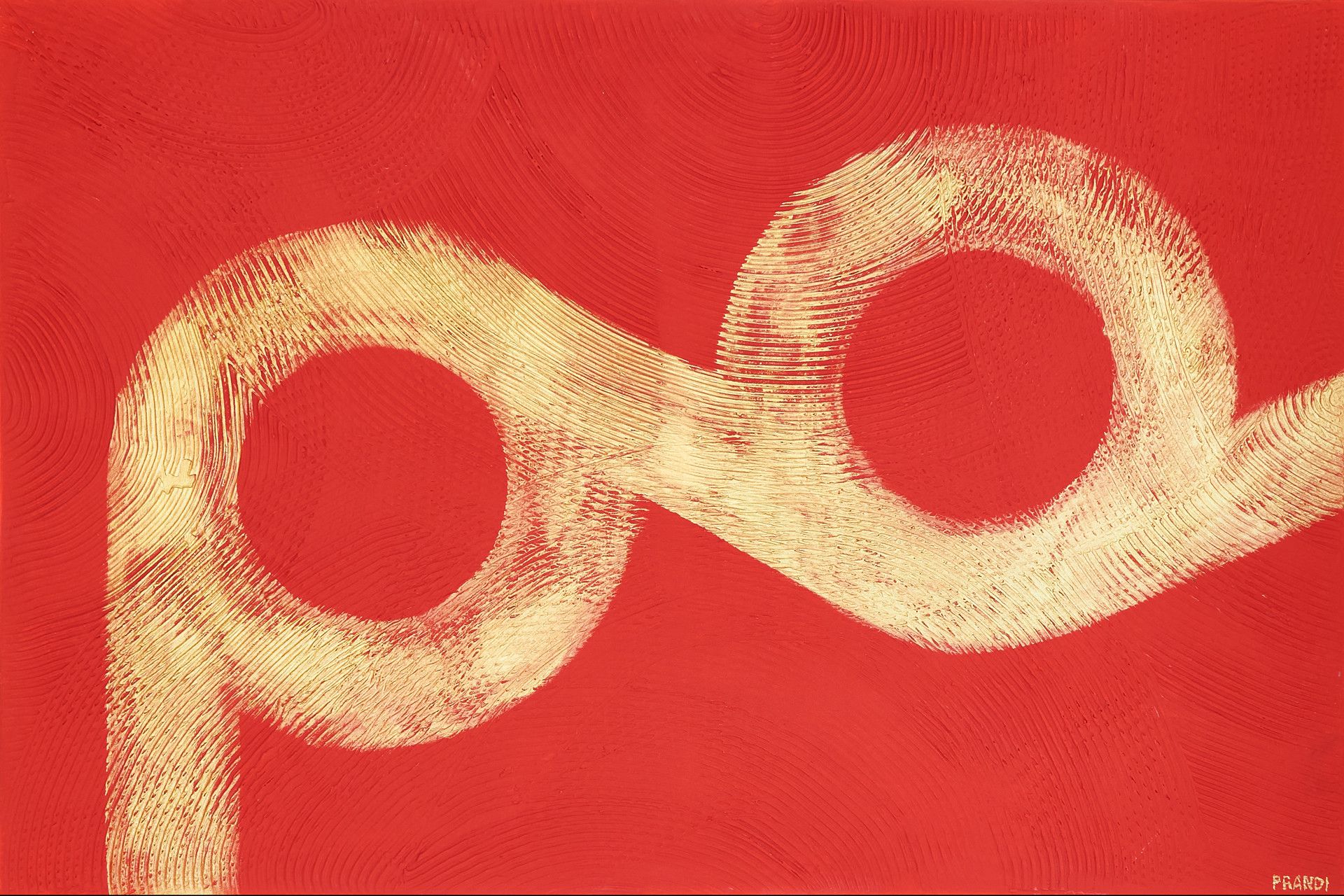 ACRILICO SU TELA  ROBERTO PRANDI  ' # 46 INTERCONNESSIONE  '  dimensioni L 150 x H 100 cm.