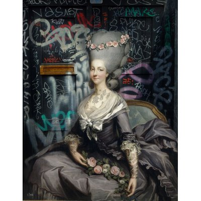 FOTOGRAFIA DIGITALE SU TELA - ARTISTA SLASKY - TITOLO "MARIA TERESA" - cm. L 80 x H 100