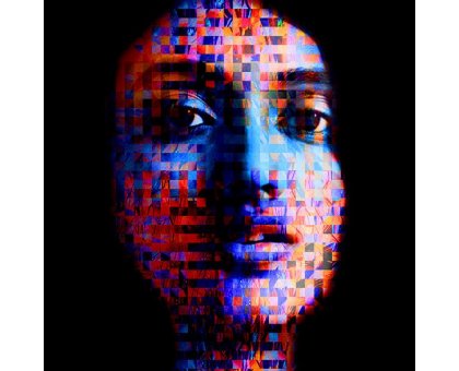 DIGITAL ART GIUSEPPE PICCIONE ' AKUTI ' dimensioni L 100 x H 100 cm.