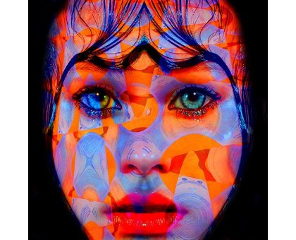 DIGITAL ART GIUSEPPE PICCIONE ' ALKA ' dimensioni L 100 x H 100 cm.