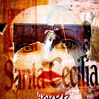 DIGITAL ART GIUSEPPE PICCIONE ' CECILIA ' dimensioni L 100 x H 100 cm.