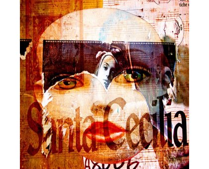 DIGITAL ART GIUSEPPE PICCIONE ' CECILIA ' dimensioni L 100 x H 100 cm.