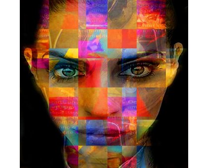 DIGITAL ART GIUSEPPE PICCIONE ' EVAN ' dimensioni L 100 x H 100 cm.