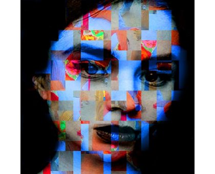 DIGITAL ART GIUSEPPE PICCIONE ' SEKHMET ' dimensioni L 100 x H 100 cm.