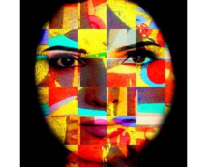 DIGITAL ART GIUSEPPE PICCIONE ' SERENA ' dimensioni L 100 x H 100 cm.