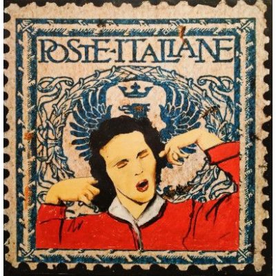 MIXED MEDIA SU TELA WALTER PASSARELLA ' Nr. 240821 ' dimensioni L 40 x H 40 cm.