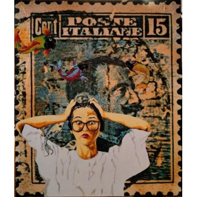 MIXED MEDIA SU TELA WALTER PASSARELLA ' Nr. 201121 ' dimensioni L 120 x H 140 cm.