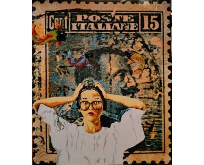 MIXED MEDIA SU TELA WALTER PASSARELLA ' Nr. 201121 ' dimensioni L 120 x H 140 cm.