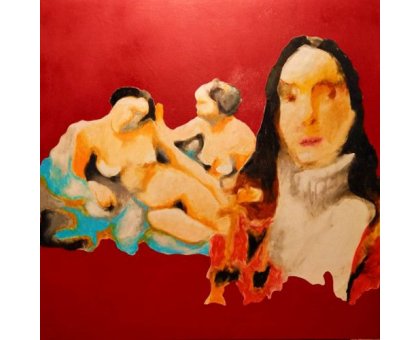 MIXED MEDIA SU TELA WALTER PASSARELLA ' Nr. 140221 ' dimensioni L 80 x H 80 cm.