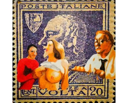 MIXED MEDIA SU TELA WALTER PASSARELLA ' Nr. 150321 ' dimensioni L 100 x H 100 cm.