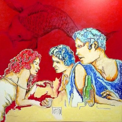 MIXED MEDIA SU TELA WALTER PASSARELLA ' Nr. 131019 ' dimensioni L 120 x H 120 cm.