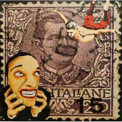 MIXED MEDIA SU TELA WALTER PASSARELLA ' Nr. 230821 ' dimensioni L 40 x H 40 cm.