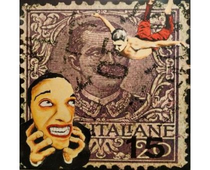 MIXED MEDIA SU TELA WALTER PASSARELLA ' Nr. 230821 ' dimensioni L 40 x H 40 cm.