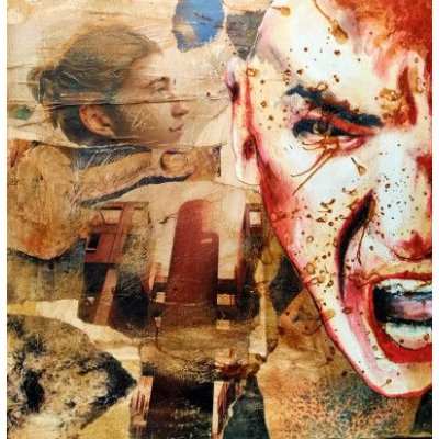 MIXED MEDIA SU TELA WALTER PASSARELLA ' Nr. 080122 ' dimensioni L 40 x H 40 cm.