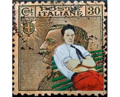 MIXED MEDIA SU TELA WALTER PASSARELLA ' Nr. 190821 ' dimensioni L 40 x H 40 cm.