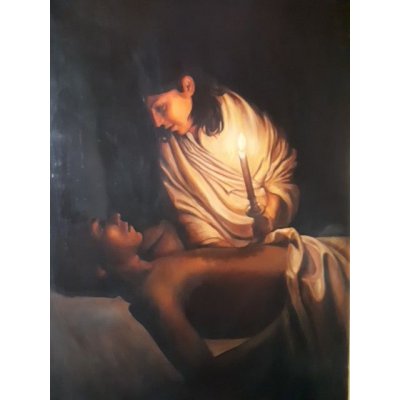 OLIO SU TELA ANTONIO PRESUTTI ' AMORE E PSICHE ' dimensioni L 77 x H 113 cm.
