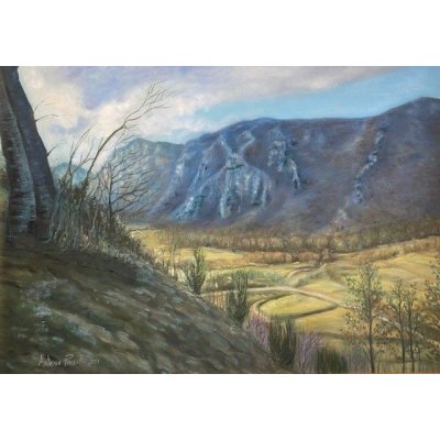 OLIO SU TELA ANTONIO PRESUTTI ' IL TABURNO ' dimensioni L 70 x H 50 cm.