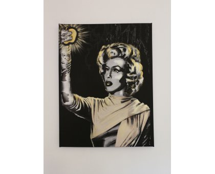 MIXED MEDIA SU TELA TIZIANA STOCCO ' FRUTTO PROIBITO ' dimensioni L 40 x H 50 cm.