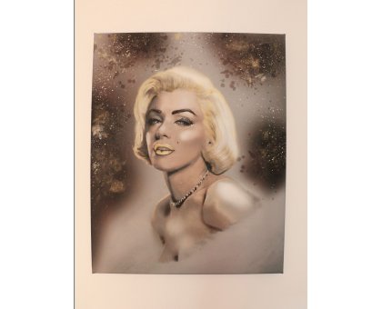 MIXED MEDIA SU TELA TIZIANA STOCCO ' SPACE WOMAN ' dimensioni L 40 x H 50 cm.