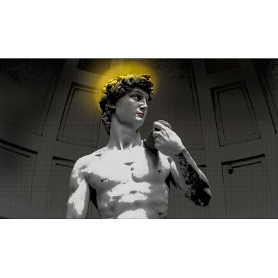 MIXED MEDIA SU TELA TIZIANA STOCCO ' SAN DAVID ' dimensioni L 75 x H 50 cm.