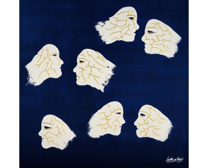 MIXED MEDIA SU TELA LUDWIG LOUIS ' LOST AND FOUND ' dimensioni L 100 x H 100 cm.