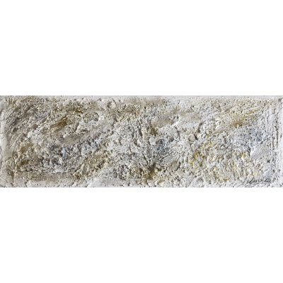 MIXED MEDIA SU TELA LUDWIG LOUIS ' SNOW ' dimensioni L 100 x H 50 cm.